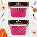 Bestrice iConic-Frame Pouch-Cosmetics Case Makeup Bag Travel Accessory Organizer Rose Red