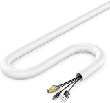 deleyCON 9.8ft Self-Closing Cable Conduit Management Sheath - White Nylon view 2