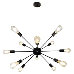LynPon Sputnik Ceiling Light Fixture, 12 Lights