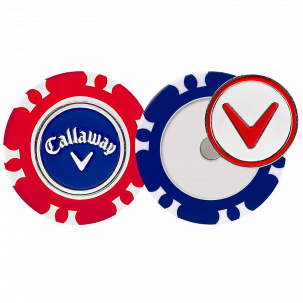 Callaway Set of 2 Interchangeable Poker Chip Golf Ball Markers Dual-Mark New