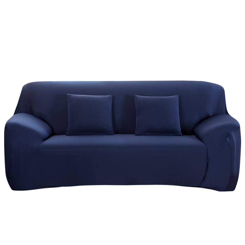 Sofa Cover Elastic Dustproof Wrinkle Resistance Slipcover Sofa Cover / Two / Three / Four Seats Navy(2 Seater £º145-185cm)