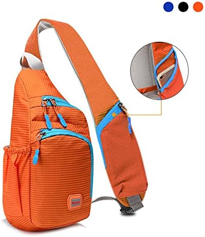 Shoulder Sling Bag for Men Women Waterproof Crossbody Backpack for Hiking Travel One Strap Backpack Chest Bag with Adjustable Shoulder Strap & Anti-Theft Pocket