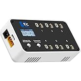 LiPo Battery Charger Discharger with LCD Display for FPV Drone Equipped with PH2.0 and BT2.0 Connectors Compatible with RC Model Batteries, Drone Batteries