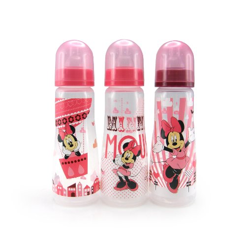 The First Years Disney Baby Minnie Mouse Slim Bottles, 9 Oz., 3 Pk