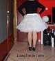 HIMRY Jupon Retro Vintage Petticoat Tutu Longueur Genou - Élastique Taille 50's Crinoline 2 Couches
