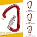 GM CLIMBING Ultra-Light Screw Locking Carabiner CE UIAA Certified Red Pack of 5
