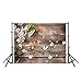 LB 5X3ft Wooden Floor &Flower Poly Fabric Photography Backdrop Studio Prop Customized Photo Backgrounds Backdrops DZ425
