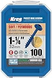 Kreg SML-C125B-100 Blue-Kote WR Pocket Screws - 1-1/4-Inch, 100 pack