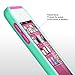 iPod Touch 6 Case,iPod Touch 5 Case,ULAK Dual Layer Slim Protective Hybrid iPod Touch Case Hard PC Cover for Apple iPod Touch 5 6th Generation (Aqua Mint + Rose Pink)