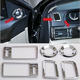 Chrome Interior Air Condition Vent Trumpet Cover Trim For Honda Accord MK9 13 14