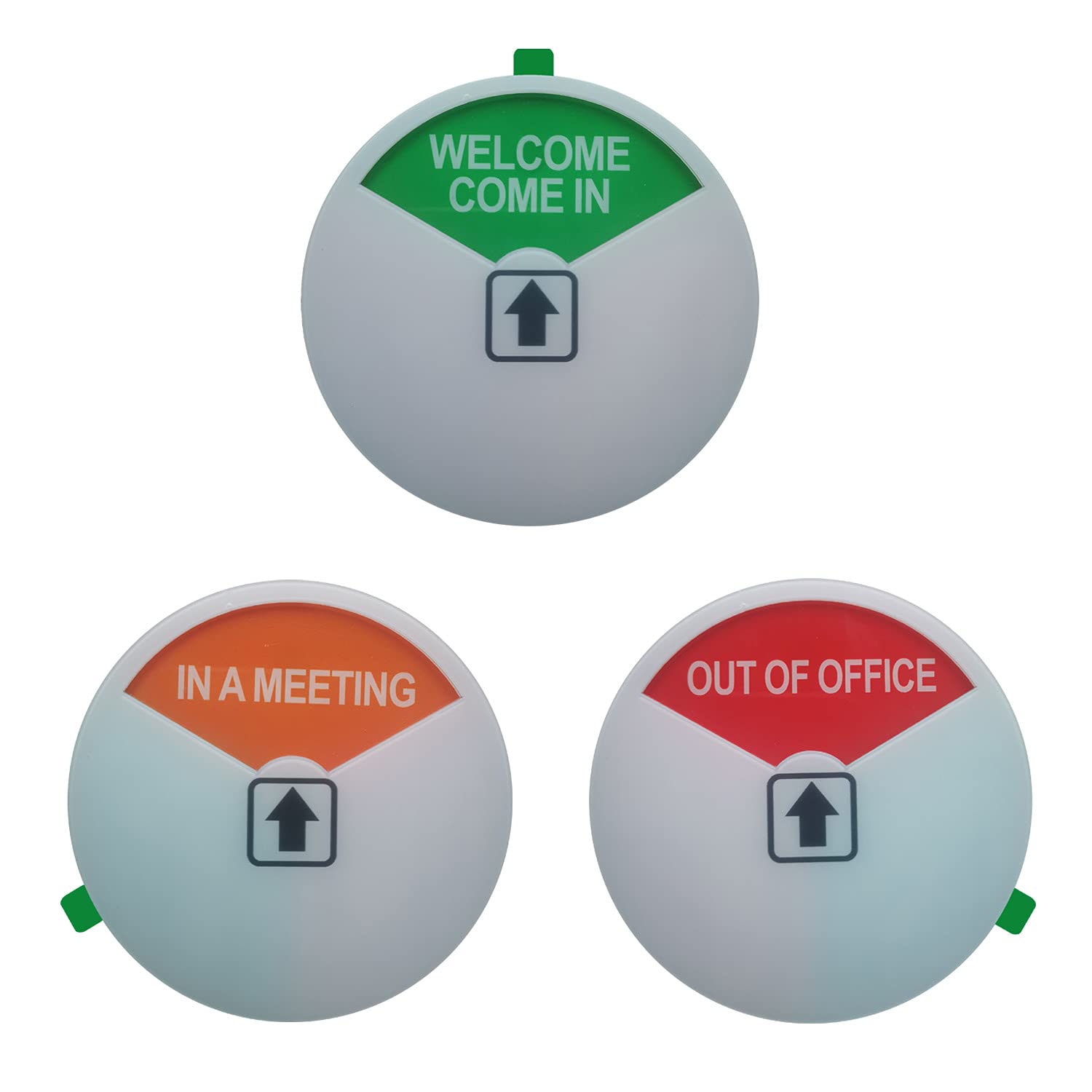 Privacy Sign,Out of Office Sign, Please Come In Sign, In a Meeting Sign, Office Sign, Conference Sign for Offices,10 x 10 x 0.8cm White, 1 Pack