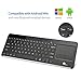 1byone Wireless Bluetooth Keyboard with Built-in Multi-touch Touchpad, Touch Keyboard for Windows/Android Tablet/Galaxy Tabs/Smartphones, Black