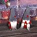 HMASYO 2 Pcs Handmade Couple Swedish Gnome Plush,Scandinavian Tomte,Santa Nisse,Nordic Plush Elf Toy,Christmas Table Ornament,Home Christmas Decorations,8 Inch (Red)