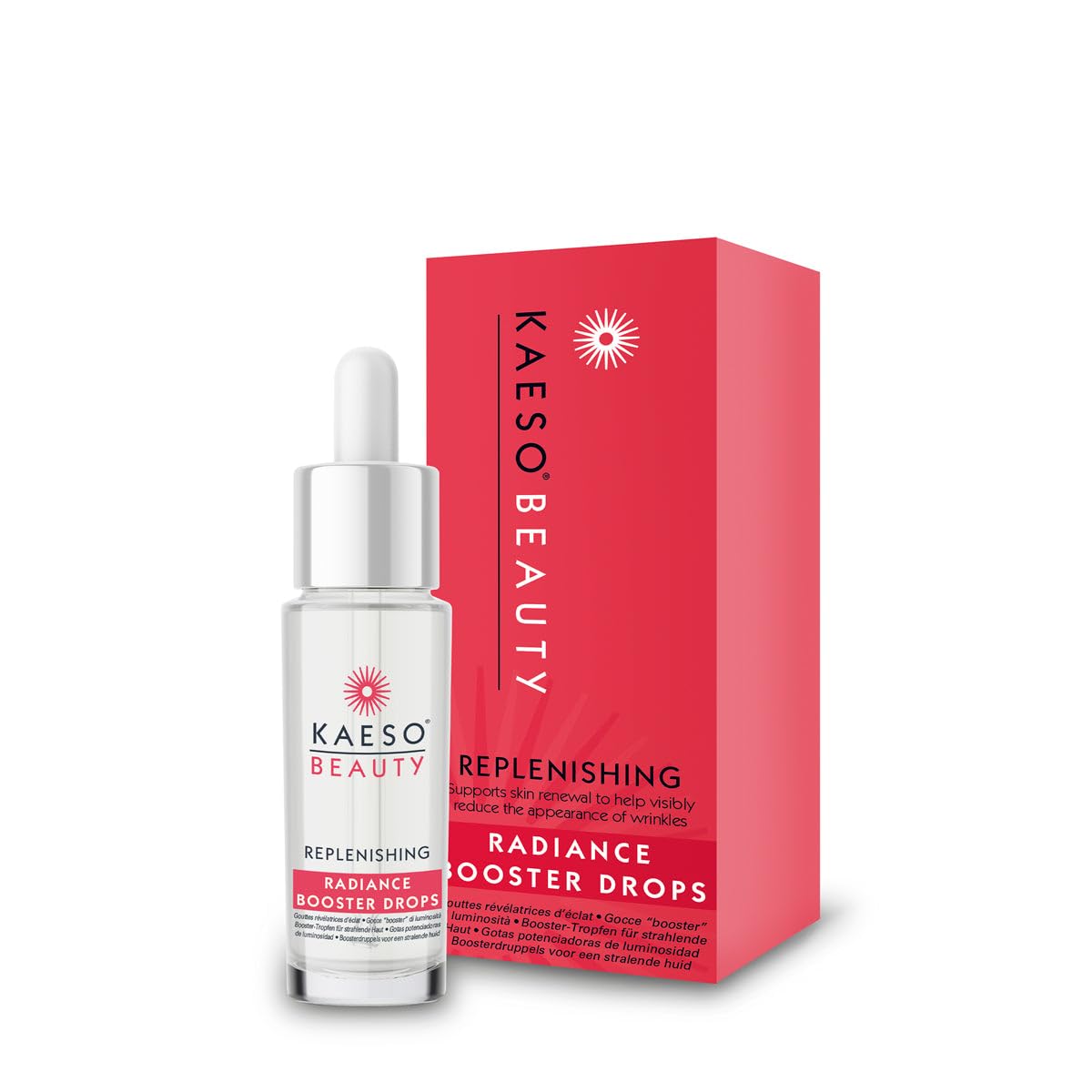 Kaeso Replenishing Radiance Booster Drops 30ml – Brightening Face Serum for Dull Skin – Hydrating & Glow Enhancing Skincare – Professional Formula