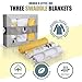 100% Organic Cotton Muslin Baby Swaddle Blankets for Newborn, BOY, OR Girl, Unisex – 47 x 47 inches, 3 Pack, Elephants, Animals, Yellow, Gray