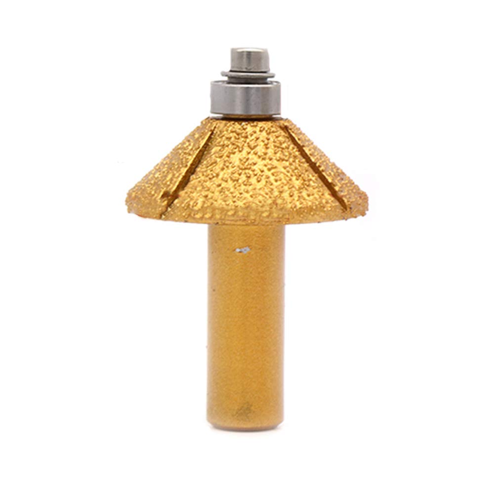 BE-TOOL Electroplated Diamond Stone Marble Grinding Edge Router Bit, 1/2'' Shank Woodworking Milling Cutter Tool for Marble Granite (1 Pcs, 14)