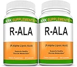 2 Bottles R-ALA R-Alpha Lipoic Acid 200mg 180 Total Capsules KRK Supplements