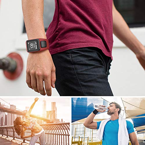 ANCOOL Compatible with Spark 3 Watch Bands Silicone Watch Straps Replacement for Runner 2 3,Spark 3, Golfer 2,Adventurer Smartwatches (Red)