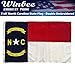 WINBEE North Carolina State Flag 3x5 Ft - Double Sided Embroidered, Heavy Duty Nylon, Sewn Stripes, Brass Grommets and Waterproof UV Protected. All Weather American North Carolina NC Flags Banner Great for Ondoor and Intdoor Decor