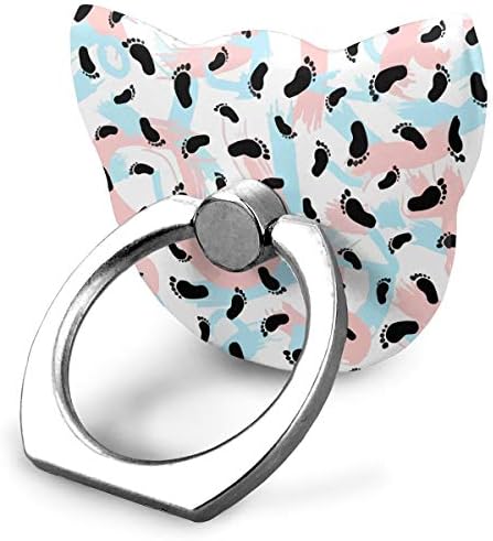 スマホリング 猫耳 薄型 ホールドリング 足跡 バンカーリング 落下防止リング スタンド機能 車載ホルダー 片手操作360回転 おしゃれ スマホアクセサリー スマホグッズ B086zfkc4t 845円