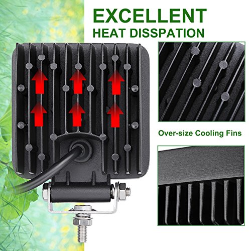 LED Pods, Auto Power Plus 2pcs 4 inch 126W Fog Lights Off Road Driving Lights Waterproof Cree LED Cubes Square Work Lights for Truck Tractor Jeep ATV Fork Lift Boat Lights - Thumbnail 3