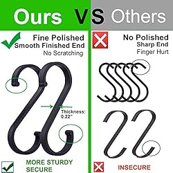 GAViA S Hooks, S Shaped Hooks, Matte Black S Hooks