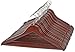AmazonBasics Solid Wood Suit Clothes Hangers, Cherry, 30 Pack
