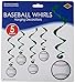 Baseball Hanging Whirls 5 Pack
