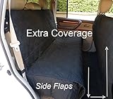 Deluxe Quilted and Padded seat cover with Non-Slip Fabric in Seat Area for Pets - One Size Fits All 56"Wx94"L Black (Misc.)
