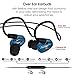 in Ear Headphones with Microphone, LZHE Wired Earbuds Earhook Removable Cable Noise Isolating Ear Buds, Sport Earphones for Jogging Gym Fitness Running Workout, iPhone iPod Samsung – Bluethumb 1