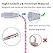 USB C Charger Cable, Pofesun [3-Pack 1ft] USB Type C Fast Charging Cable Nylon Braided Type C Cable Compatible with Galaxy S8 S9 S10 Plus Note 8 9, Pixel 2 XL,LG G5 G6 V20, Moto Z Z2-Pink,Purple,Rose