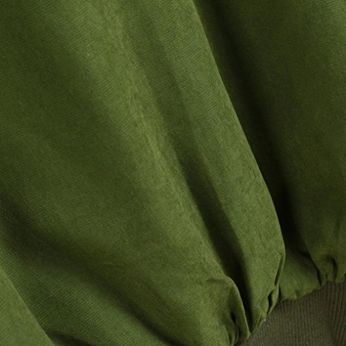 Tsmile Spring Winter Womens Coat Zipper Hoodie Kapuzen Solid Color Jacket Casual Loose Parka Trench Windbreaker Outwear (Green, 2XL) - Thumbnail 7