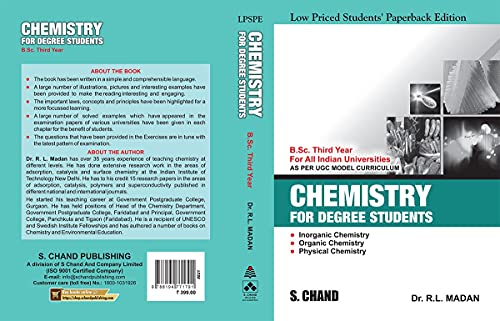 Chemistry for Degree Students B.Sc. 3rd Year (LPSPE), 1/e 1