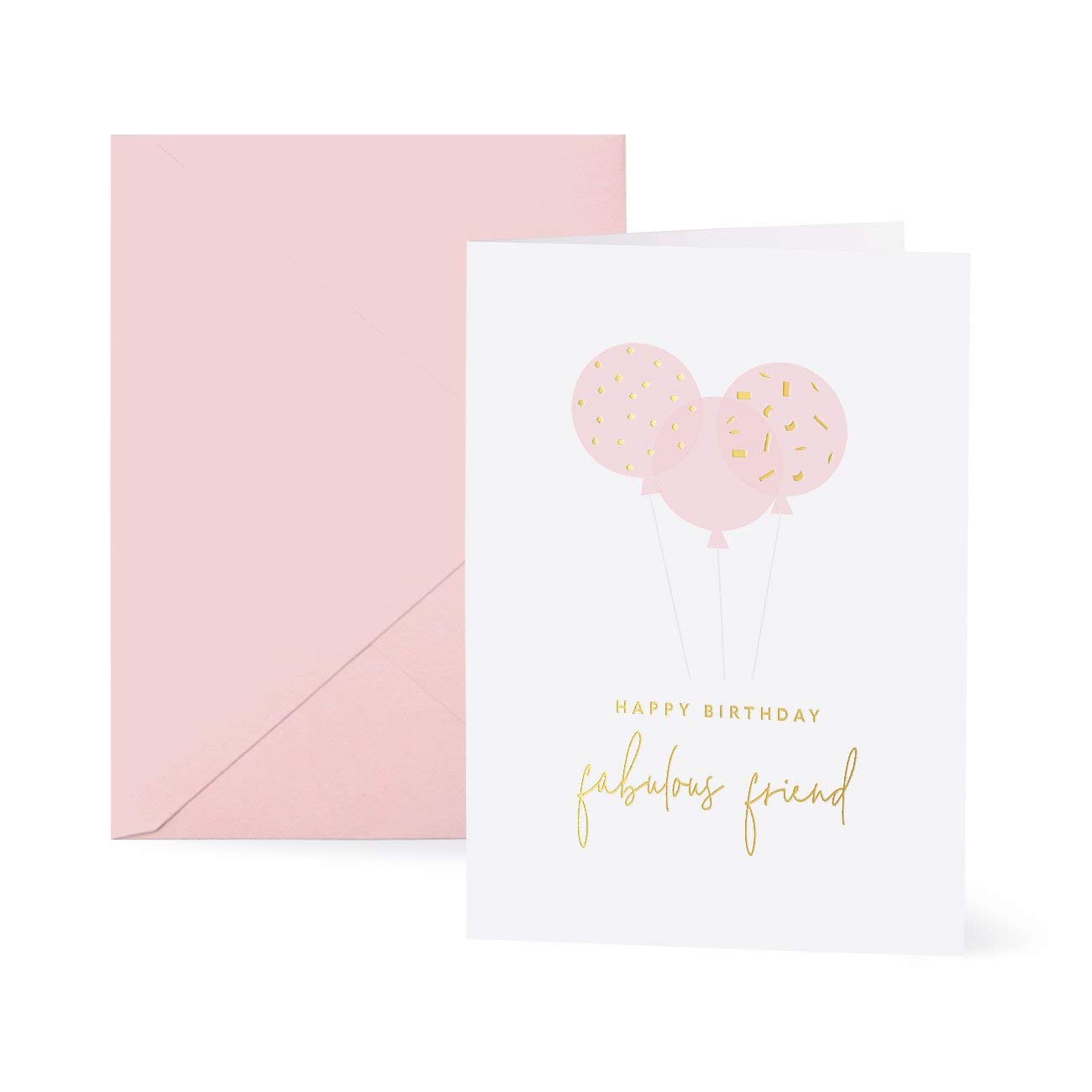 Katie Loxton Happy Birthday to My Fabulous Friend A6 Paper Greeting Card & Envelope Pack of 6