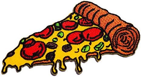 Pizza Iron on Patch Embroidered Sewing for T-shirt, Hat, Jean ,Jacket, Backpacks, Clothing Ships and sold from Naree2016. only. Made in Thailand, Buy good quality item