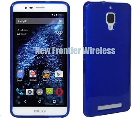 BLU Studio One Plus S0130UU Ultra-thin Light TPU Rubber Gel Case Soft Cover (Blue)