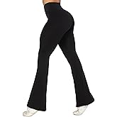 Sunzel Womens Flare Leggings No Front Seam Flare Yoga Pants with Tummy Control Crossover High Waist - 28" / 30" / 32" / 34"