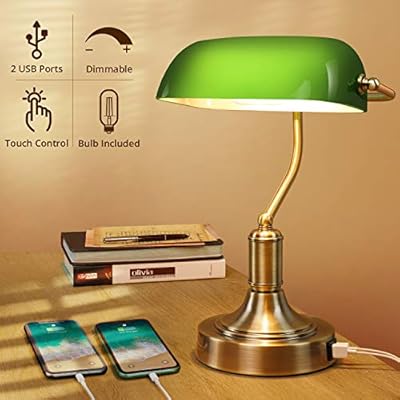 green piano lamp