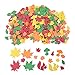 500PCS Thanksgiving Decorations Leaf Foam Stickers, Thanksgiving Decor Fall Maple Squirrels Acorns for Scrapbooking, Class, Placemats