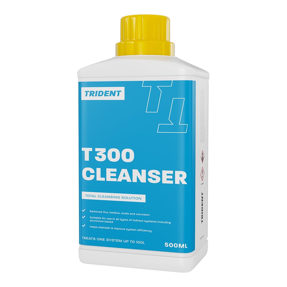 Trident - Central Heating Cleaner - Powerful Descaler & Corrosion Remover - Clears Sludge, Flux & Debris for Peak Efficiency & Extended System Life - 500ml