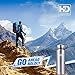 Stainless Steel Vacuum Insulated Water Bottle, 24Hrs Cold,12Hrs Hot, 21OZ-50OZ Double Wall Thermos Flask, Travel Sports Leak Proof Drinking Bottle with Metal Strainer, BPA Free (Stainless Steel, 27oz)