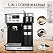 Aicook Espresso and Coffee Machine, 3 in 1 Combination 15Bar Espresso Machine and Single Serve Coffee Maker With Coffee Mug, Milk Frother for Cappuccino and Latte, Black