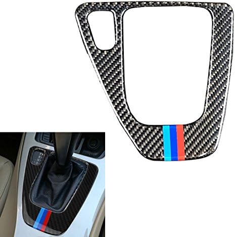 Arotom Carbon Fiber Gear Shift Control Panel Sticker Mix-Color for 3 Series BMW E90 E92 (Mix Color)
