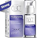 Hyaluronic Acid Serum For Face - 180 Cosmetics - Face Serum For Face and Eyes - Pure Hyaluronic Acid Serum for Reduced Wrinkles and Fine Line and Visibly Plumped and Hydrated Skin - 1oz