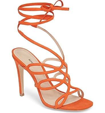 pink and orange wrap heels