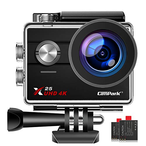 【Lowest Price】 Campark X25 Native 4K WiFi Sports Action Camera Ultra HD Waterproof DV Camcorder 16MP 170 Degree Wide Angle