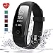 007plus Fitness Tracker, D107Plus Heart Rate Monitor Fitness Smart Watch Activity Tracker with Sleep Monitor IP67 Waterproof Pedometer Smart Wristband (black)