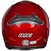 ILM Full Face Motorcycle Street Bike Helmet with Removable Winter Neck Scarf + 2 Visors DOT Model-JK313 (L, Red)
