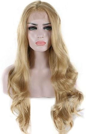 Amazon Co Jp Yulingtrade ファイバー フロント レース ウィッグ ライト ブラウン 自然 耐熱 ロング カーリー ウィッグ 巻き髪 茶色 原宿 Color Light Brown ビューティー