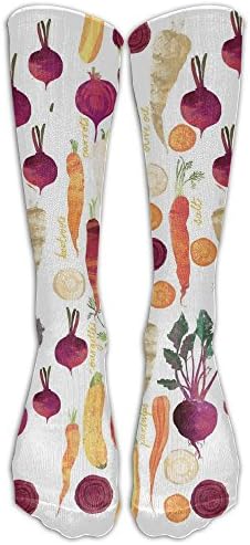 Men Women Vegetables Carrots Parsnip Beetroot Athletic Sock Over The Calf Tube Socks